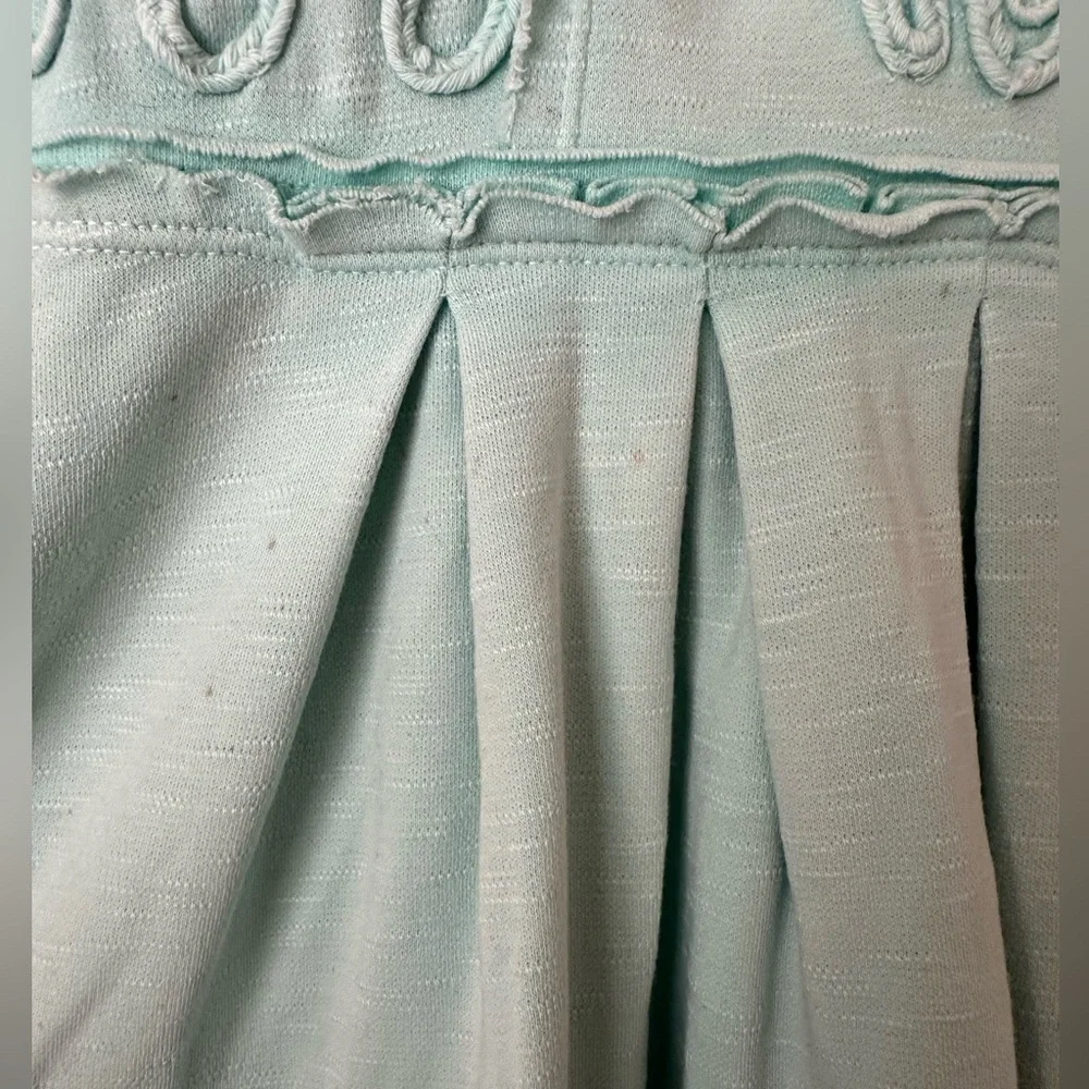 Free People Sassy Soutache Mini Dress Seafoam Green Cutout Back Boho S - Picture 7 of 9